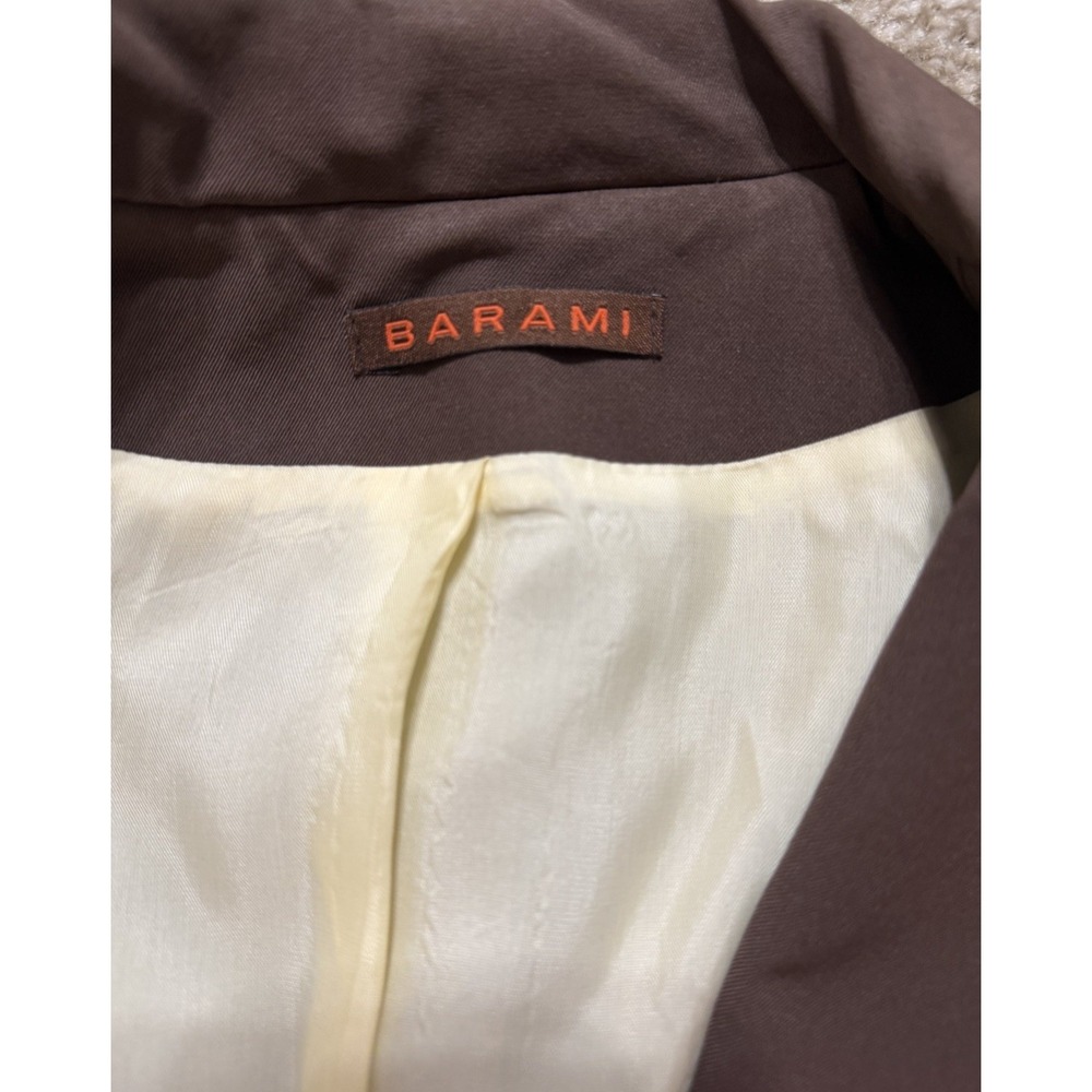 Vintage Barami Y2K Cropped Blazer Brown Tailored Jacket Lined Women's 10 Career - Picture 3 of 12